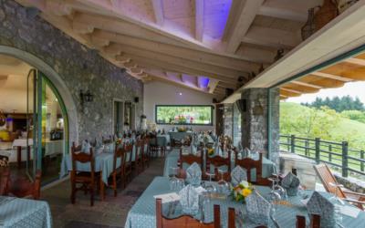 Ristorante dell'agriturismo Naunal a Sutrio sotto lo Zoncolan 